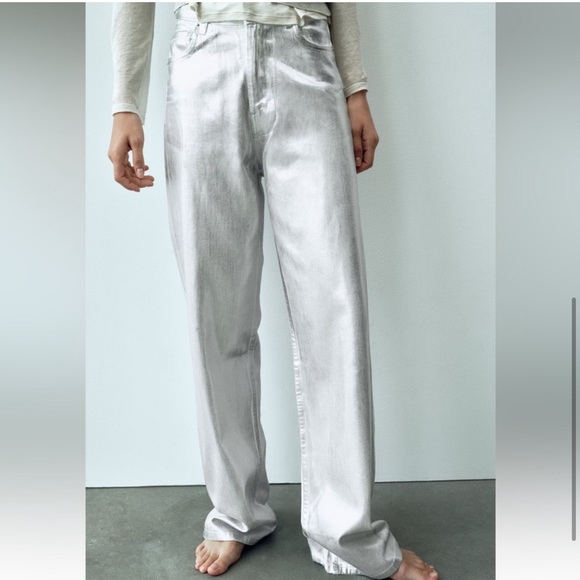 ZARA TRF WIDE LEG JEANS - Picture 5 of 9